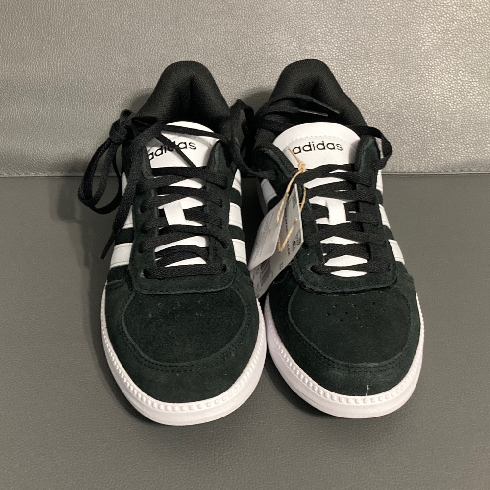 Adidas Black and White Suede Sneakers - Picture 3 of 7